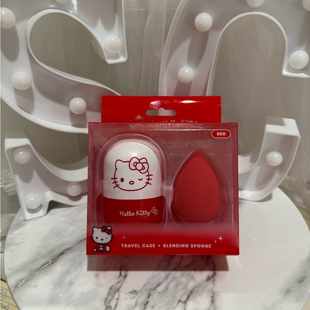 Hello Kitty Red Beauty Blender and Travel Case Set